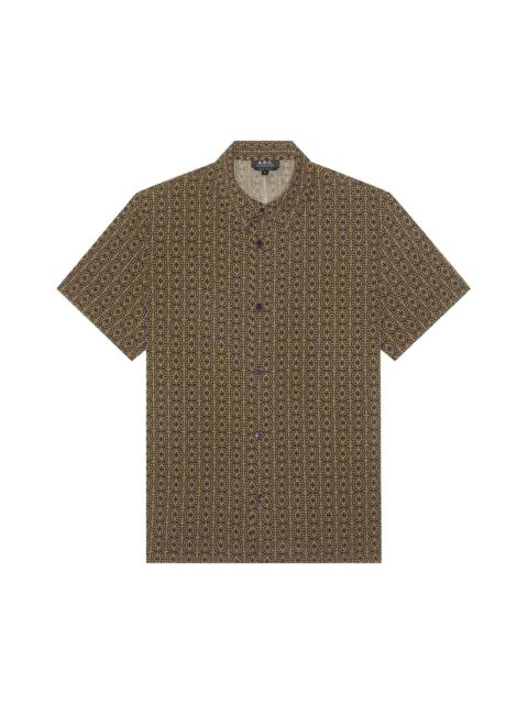 A.P.C. A.P.C. Leandre Short-Sleeve Shirt 'Tobacco'