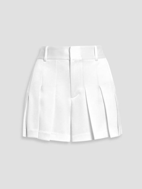 Alice + Olivia Simon pleated crepe shorts