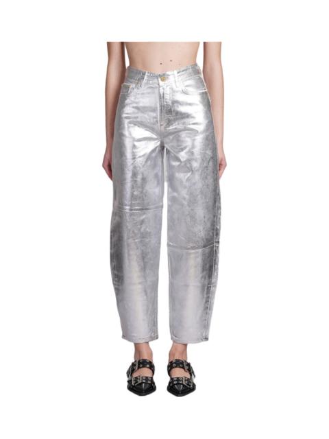 Jeans In Silver Cotton