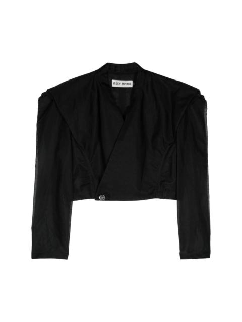 double-breasted cropped jacket