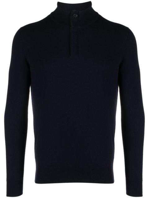 ZEGNA half-zip cashmere jumper