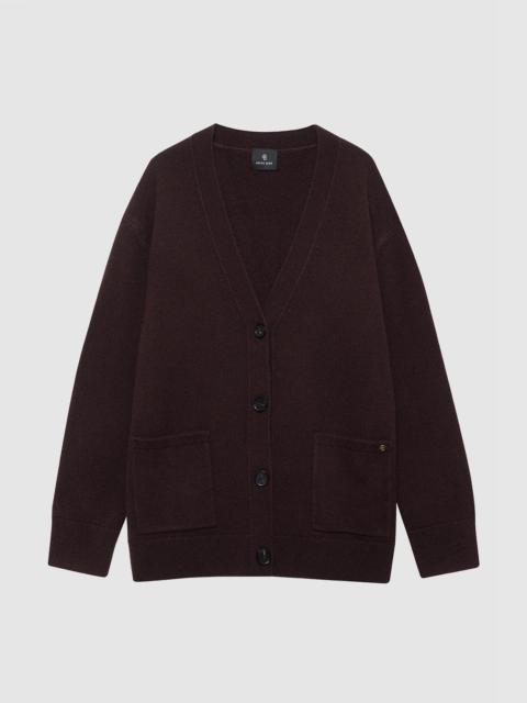 ANINE BING Jackson Cardigan - Deep Brown