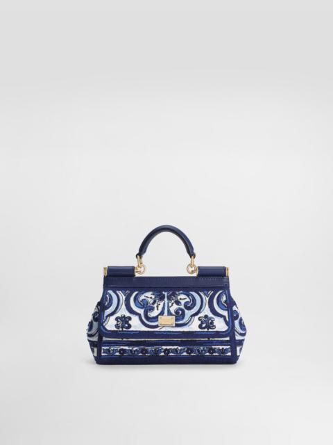 Small Sicily handbag with Majolica embroidery
