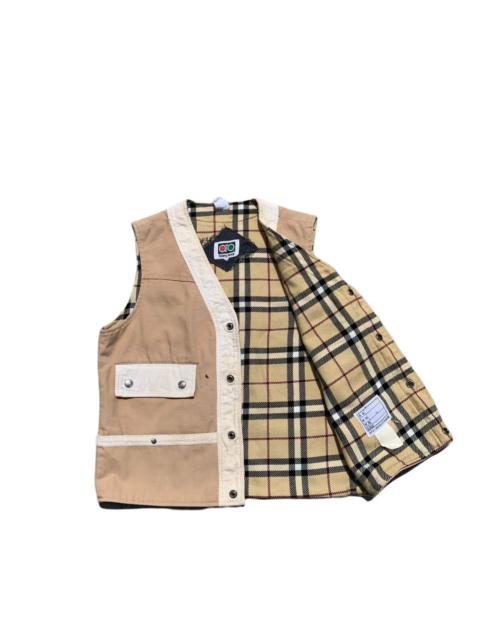 Other Designers Ato Vintage Checkered Lined Utility Vest