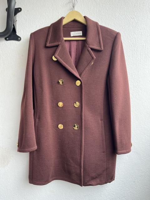 SAINT LAURENT RARE VINTAGE YVES SAINT LAURENT WOOL DOUBLE BREASTED COAT