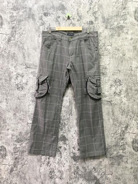 Other Designers Japanese Brand - 31040=SKKONE Cargo Multipocket Checked Bondage Style Pant