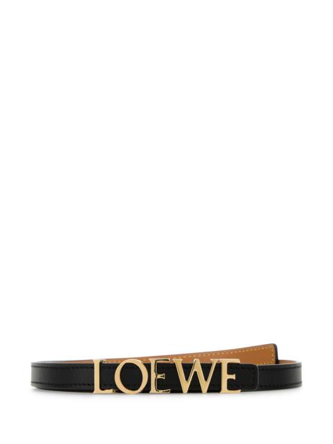 Loewe Loewe Women Black Leather Belt