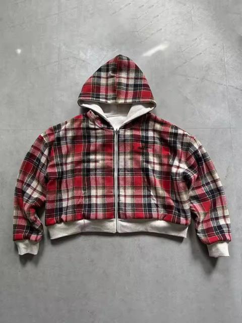 Other Designers Other - Plaid Print Reversible Hoodie