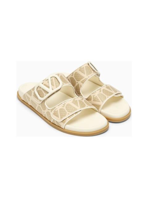 Valentino Sandal Toile Iconographe Beige/ivory