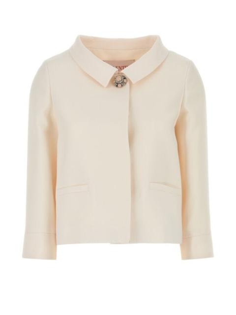 Valentino Garavani Women Ivory Crepe Blazer