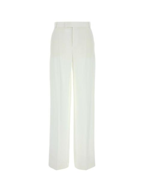 Blumarine Blumarine Women White Gabardine Wide-Leg Pant