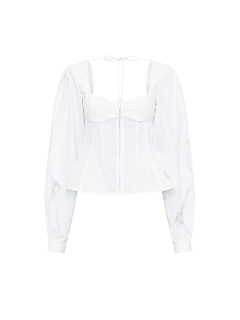 Marine Serre Regenerated Household Linen Shirt Blouse