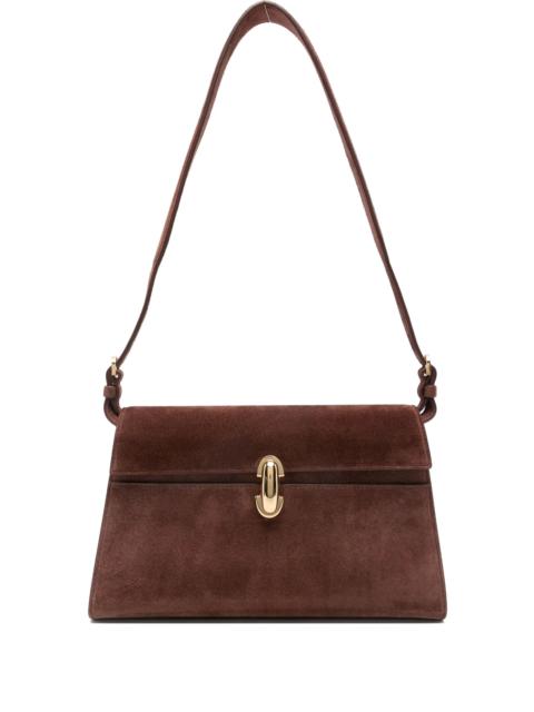 SAVETTE Savette Suede Clasp Shoulder Bag