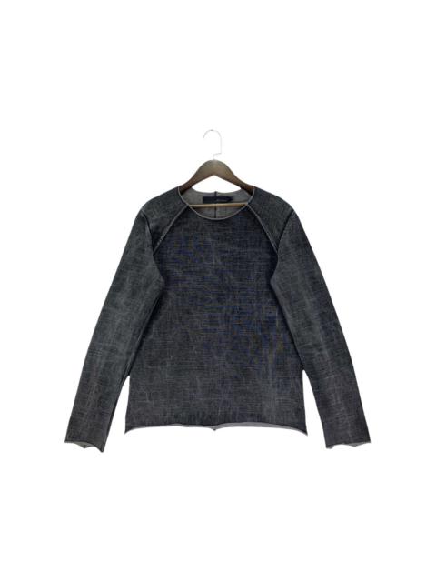 Other Designers Attachment Distressed Stonewashed Heavy Cotton Sweatshirt
