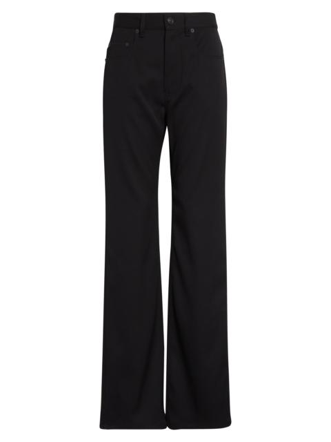 BALENCIAGA Balenciaga Straight Fit Stretch Wool Twill Tailored Pants in 1000 Black at Nordstrom