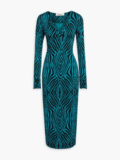 DIANE VON FURSTENBERG Sonca zebra-print jersey midi dress
