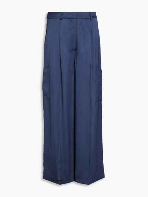 Loulou de Saison Carmel pleated satin cargo pants