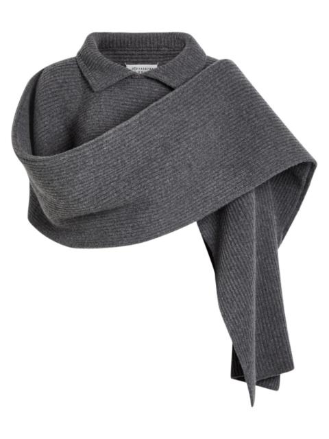 Maison Margiela Maison Margiela Collar-detail Ribbed Scarf