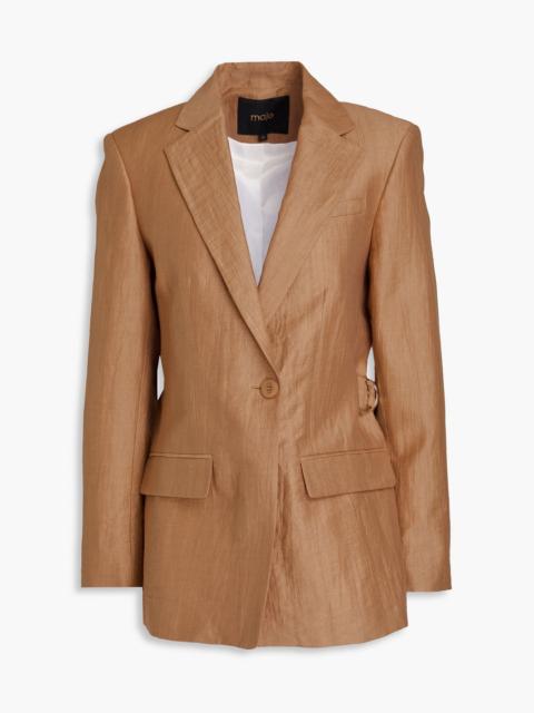 maje Crinkled-twill blazer