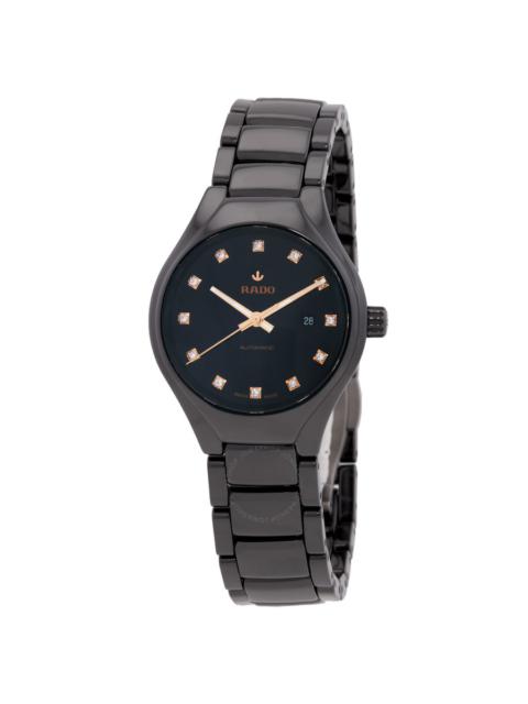 Rado - Rado True Round Automatic Diamond Black Dial Ladies Watch R27242732