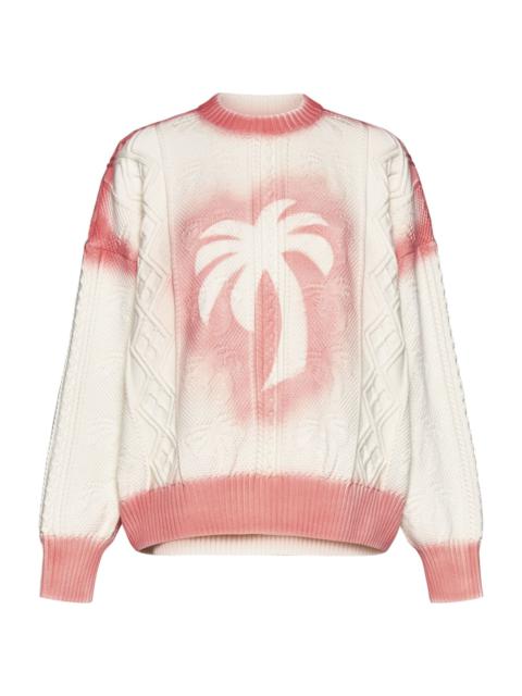 Palm Angels Patent Leather Effect Palm Sweater