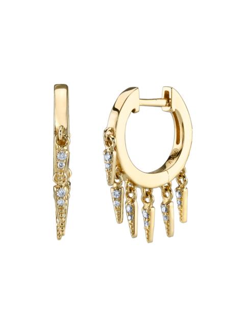 SYDNEY EVAN Fringe Drop Huggies