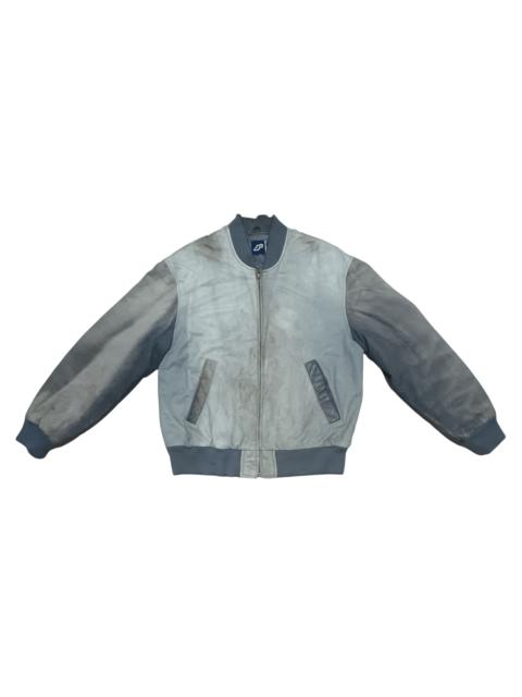 Other Designers Japanese Brand - MR JUNKO BIG LOGO VARSITY LEATHER JACKET