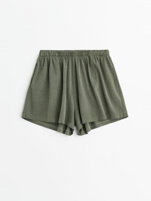 Our Legacy Gored Shorts Worn Olive Legacy Jersey