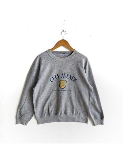 Other Designers Streetwear - CITY AVENUE Big Spell Out Crewneck Sweatshirt