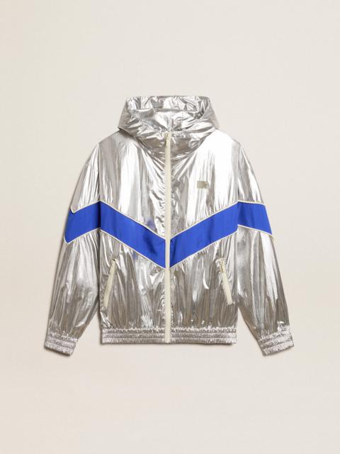 Golden Goose Women’s windcheater in silver technical fabric