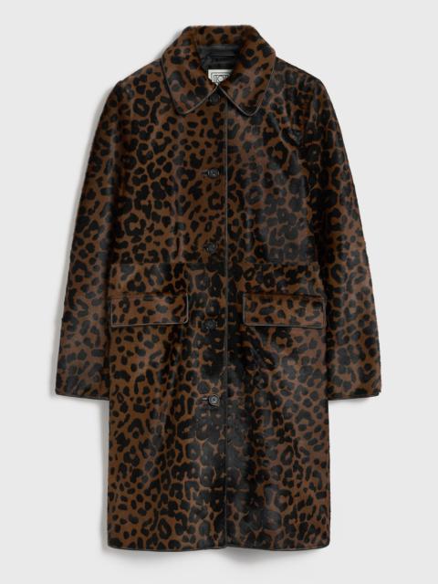 TOTEME Pony hair coat leopard