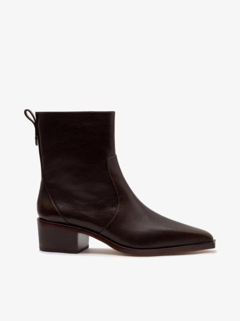 Larroudé Florencia Low Boot In Brown Leather