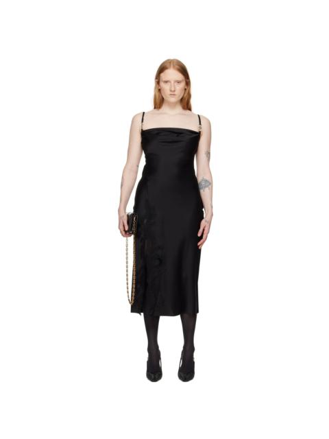 VERSACE Black Medusa Hardware Midi Dress