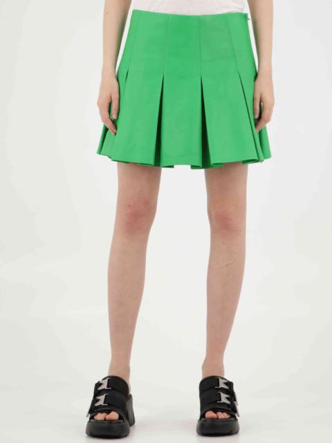 Bottega Veneta Women Green Leather Skirt