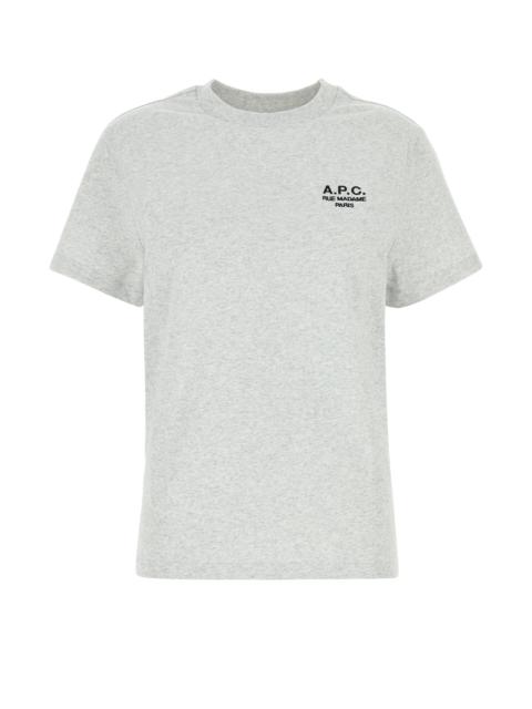 A.P.C. Light grey cotton t-shirt