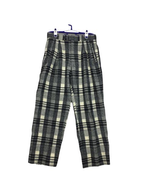 Other Designers Vintage - BELGRENO HOMME Plaid Long Pants Trousers Casual Pants