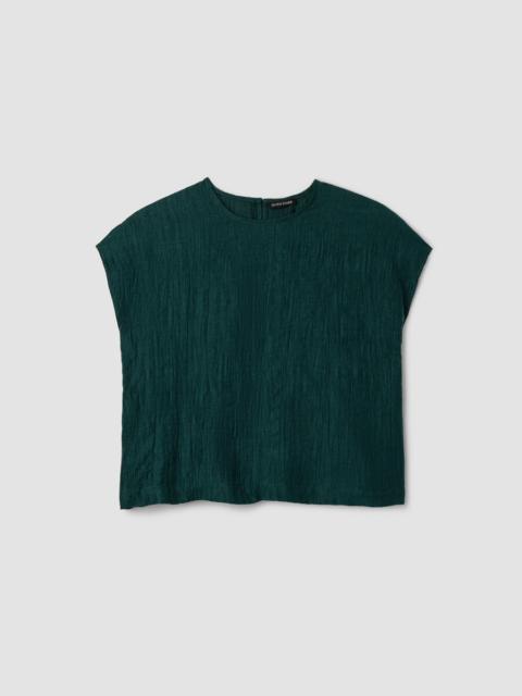 EILEEN FISHER Linen Nylon Sheen Square Top