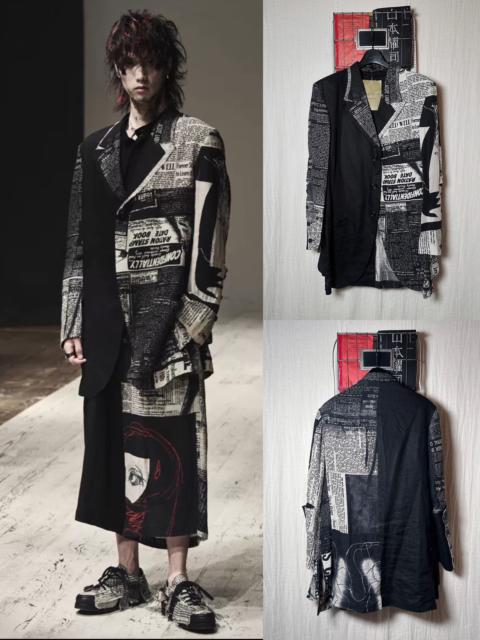 Yohji Yamamoto Yohji Yamamoto 22ss Asakura Yuka black and white newspaper deconstructed jacket