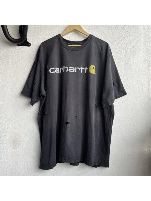 Carhartt DISTRESSED FADED CARHARTT DETROIT RIPPED TSHIRT