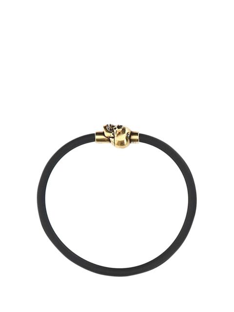 Alexander Mcqueen Men Black Rubber Bracelet