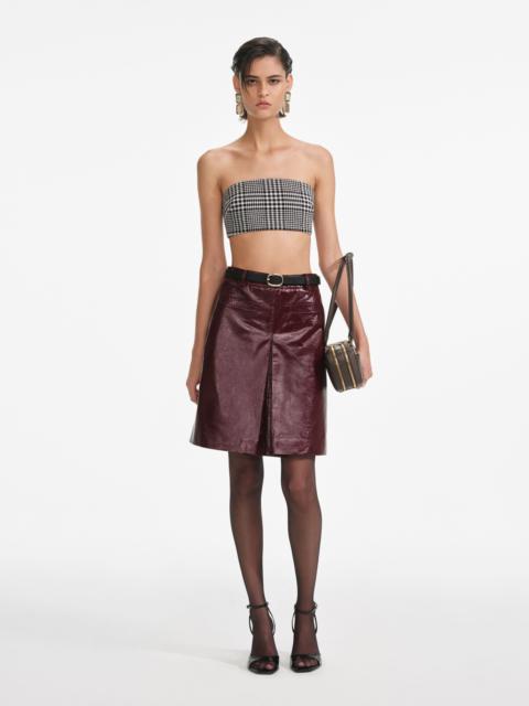 self-portrait Houndstooth Bandeau Top