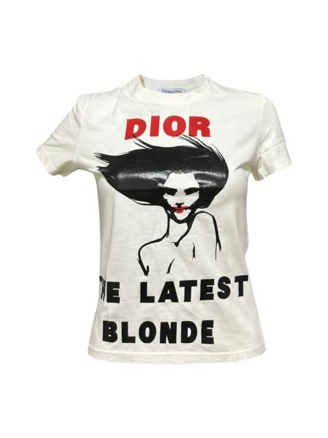 Dior CHRISTIAN DIOR Spring Summer 2003 Vintage Logo Print The Latest Blonde T-Shirt