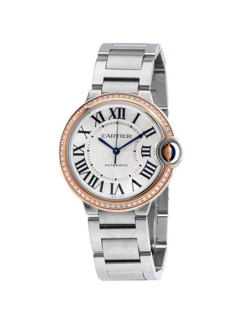Cartier Cartier Ballon Bleu Automatic 18Kt Rose Gold Diamond Steel Ladies Watch WE902081