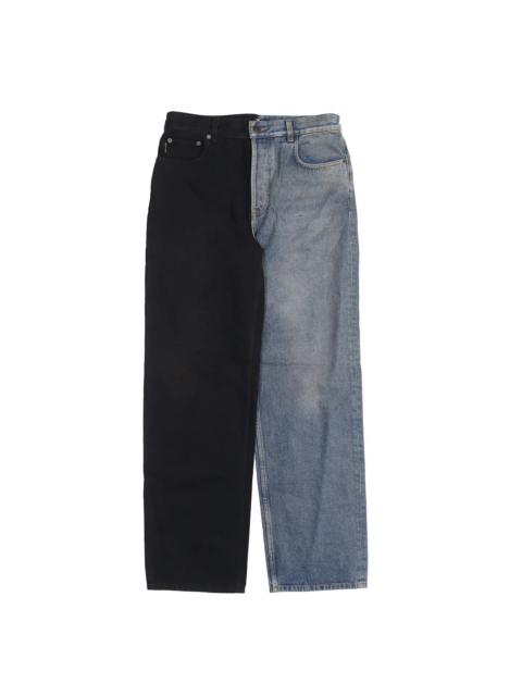 BALENCIAGA Balenciaga 2 tone split jeans denim blue & black