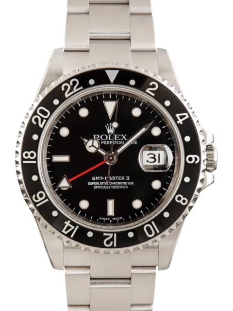 ROLEX Rolex GMT-Master II Ref 16710 Stainless Steel Black Dial