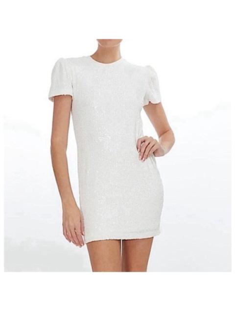 Other Designers Generation Love - NWT Generation‎ Love Puff Sleeve Donna Sequin Mini Dress in Shell Sz Medium