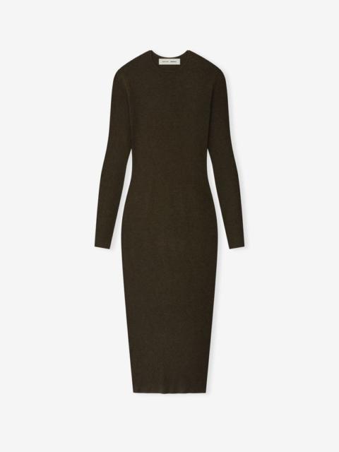 ESSENTIALS Womens Rib Long Sleeve Dress