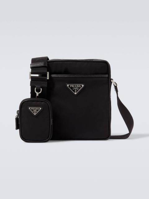 Re-Nylon leather-trimmed shoulder bag