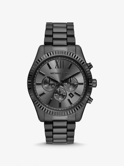 MICHAEL KORS Oversized Lexington Black-Tone Watch