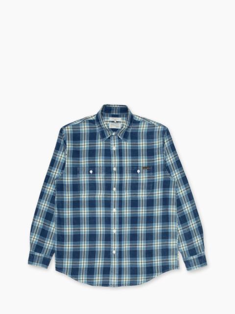 Nudie Jeans NUDIE JEANS JULIAN WORKER SHIRT CHECKED INDIGO